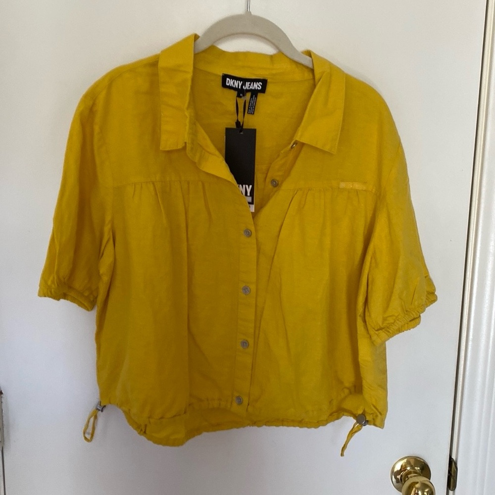 DKNY Jeans Pop of Yellow Shirt